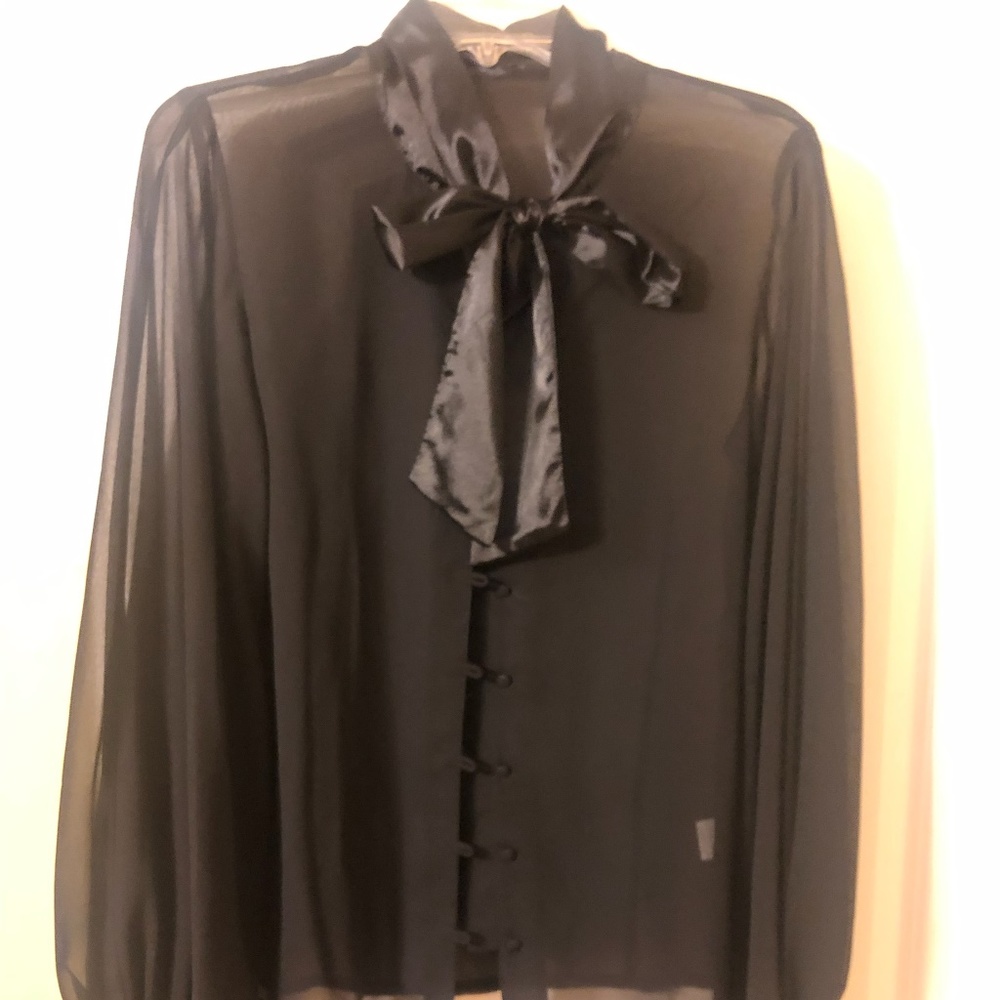 Sheer tie top, New without tags